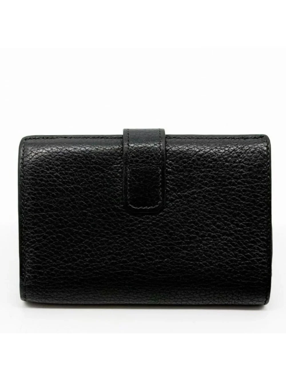Hermes Jura Togo Bearn Black Leather Compact Bifold Wallet